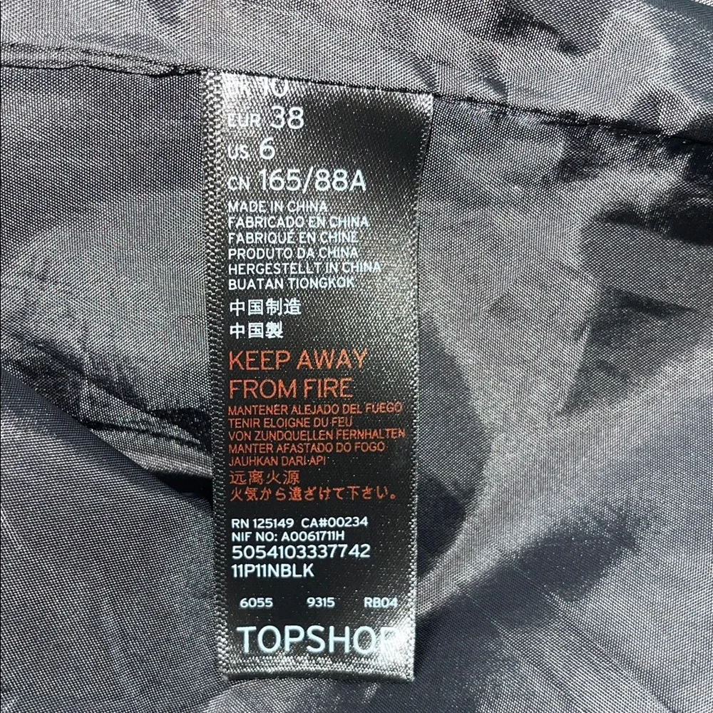 Topshop Black faux leather Moto Jacket - Picture 9 of 9